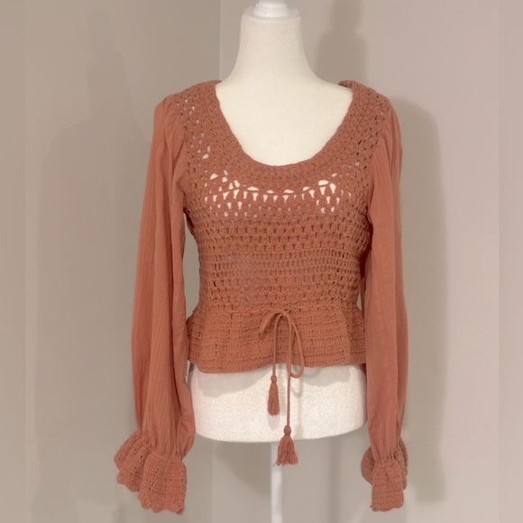 Free People Megan Crochet Top NWT - Picture 7 of 12
